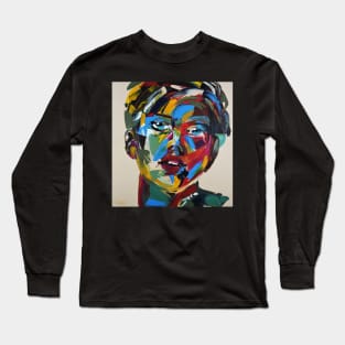 Scarlett Johnsson Pop Portrait 956 Long Sleeve T-Shirt